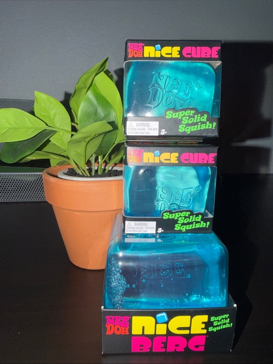 Other - Nee Doh Nice Berg Super Solid Squish Blue Cubes